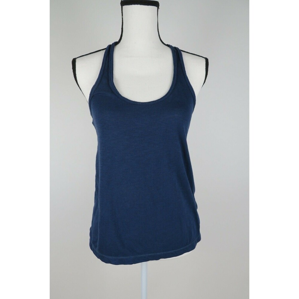 Aeropostale Womens Racer Back Top Tee Shirt Navy Blue Size S